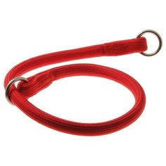 V.I.Pet. Ошейник-удавка с двумя кольцами, круглый, 13 мм x 55 см (красный) Zoo One