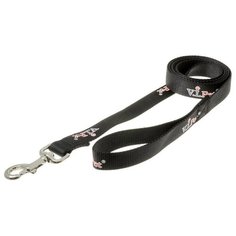 V.I.Pet. Поводок с карабином, 25 мм x 1,5 м (черный) Zoo One
