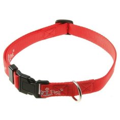 V.I.Pet. Ошейник нейлоновый (красный), фастекс, 20 мм x 35-56 см Zoo One