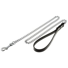 V.I.Pet. Поводок-цепь с ручкой, грань, цвет: черный, 2,5 мм x 44" (110 см) Zoo One