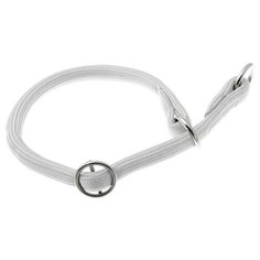 V.I.Pet. Ошейник-удавка с двумя кольцами, круглый, 13 мм x 75 см (белый) Zoo One