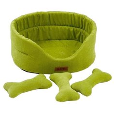 Лежак для животных Katsu "Yohanka Sun", цвет: зеленый, 46x42x18 см