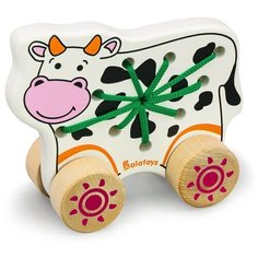 Шнуровка- каталка "Коровка Alatoys