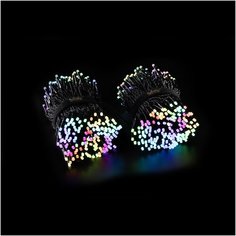 Гирлянда twinkly нить Strings, 4800 см, 600 ламп, разноцветный/черный провод