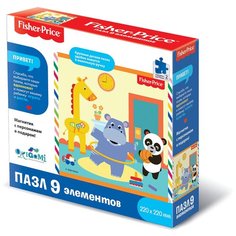 Пазл "Fisher Price. Играем вместе" + 2 магнита (9 элементов) Origami