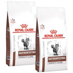 Сухой корм ROYAL CANIN GASTRO INTESTINAL MODERATE CALORIE GIM35 для взрослых кошек при заболеваниях желудочно- кишечного тракта с умеренным содержанием энергии (2 + 2 кг)