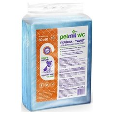 Пеленка впитывающая с суперабсорбентом, одноразовая, 60x60 см, 10 штук Pet Mil