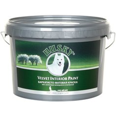 Краска акриловая HUSKY Velvet Interior Paint для стен и потолков влагостойкая моющаяся матовая белый 2.5 л