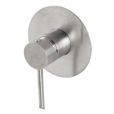NK ROUND INOX Внешняя часть смесителя для душа, однорычажного, брашированная нержавеющая сталь Noken
