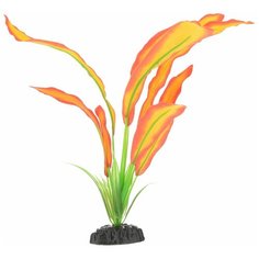 Растение для аквариума Barbus "Эхинодорус Бартхи", шелковое, цвет: красный, желтый, высота 30 см