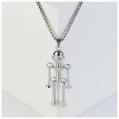 Кулон "Помпеи" робот инструмент, цвет серебро, 70 см Queen Fair