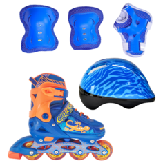 Tech Team Набор роликов Tech Team Jungle Set коньки,защита,шлем сине-оранжевые