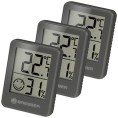 Гигрометр и термометр Bresser Temeo Hygro, набор 3 шт., серый