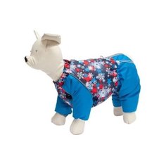 Комбинезон для собак Снежинка р.32 (кобель) синий на синтепоне OSSO