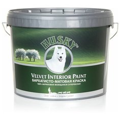 Краска акриловая HUSKY Velvet Interior Paint для стен и потолков влагостойкая моющаяся матовая белый 9 л