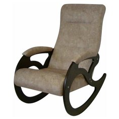 Кресло-качалка Сириус Венера, 62 x 105 см, обивка: ткань, цвет: орех темный/серо-коричневый Sirius