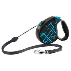 Поводок-рулетка для собак Flexi Life Lines S черный/синий 5 м