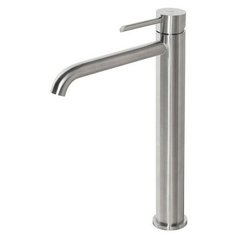 NK ROUND INOX Смеситель для раковины, высокий 306 мм, без ДК, брашированная нержавеющая сталь Noken