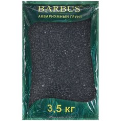 Грунт для аквариума "Barbus", натуральный, каменная крошка, цвет: черный, 5-10 мм, 3,5 кг