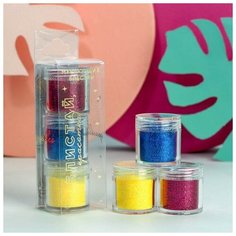 Набор crazy- блёсток для маникюра "Ты в тренде!", 3 цвета Beauty Fox