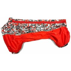 Комбинезон для собак OSSO Fashion, для девочки пород такса и вельш корги. Размер: 40т-2. Цвет: красный, со вставкой