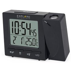 Часы цифровые Explore Scientific с проектором и термометром, черные