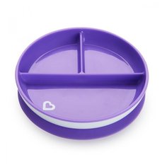 Тарелка Munchkin Stay Put Suction Plate (11213), фиолетовый