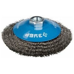 Щетка коническая для УШМ витая стальная проволока 125 мм М14 Зубр профи 35265-125_z02