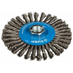 Щетка дисковая для УШМ плетеные пучки стальной проволоки 150 мм М14 Зубр профи 35192-150_z02