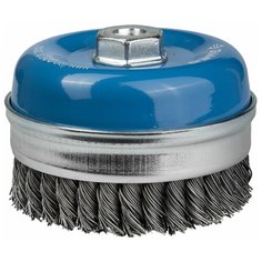 Щетка чашечная усиленная для УШМ плетеные пучки стальной проволоки 100 мм М14 Зубр профи 35271-100_z02