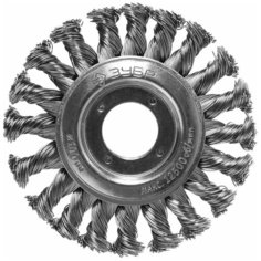 Щетка дисковая для УШМ плетеные пучки стальной проволоки 100 мм Зубр профи 35190-100_z02