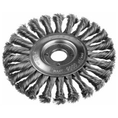 Щетка дисковая для УШМ плетеные пучки стальной проволоки 150 мм Зубр профи 35190-150_z02