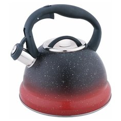 Чайник из нержавеющей стали Kelli KL-4541 3 л (черный/красный)