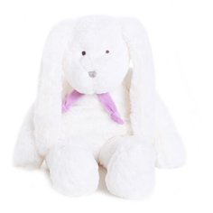 Мягкая игрушка Заяц 40 см белый/фиолетовый Lapkin