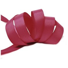 Лента Ideal репсовая в рубчик шир.12мм цв. 187 (044) фуксия уп.27,42м