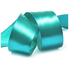 Лента атласная 1 1/2 (38мм) цв.3154 сине- зеленый IDEAL уп.27,4 м