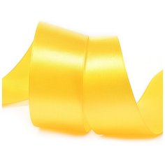 Лента атласная 1 1/2 (38мм) цв.3016 т. желтый IDEAL уп.27,4 м