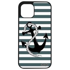 Чехол на смартфон iPhone 12, "Якорь" Подводник Океан Utaupia