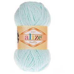 Пряжа для вязания Ализе Softy (100% микрополиэстер) 5х50г/115м цв.015 водяная зелень ALIZE