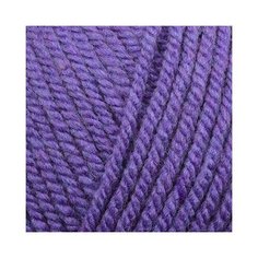 Пряжа для вязания ПЕХ Популярная (50% импортная шерсть, 45% акрил, 5% акрил высокообъёмный) 10х100г/133м цв.087 т.лиловый Пехорка ПЕХ.попул.087