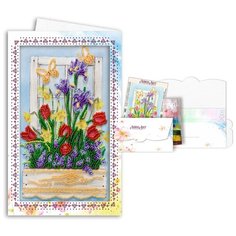 Набор для вышивания бисером Открытка- конверт абрис АРТ AOM-003 Ранняя весна 8,4х14см Abris ART