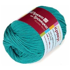 Пряжа для вязания ТРО Крокус (100% мерсеризованный хлопок) 5х100г/160м цв.3533 нептун Пряжа из Троицка ТРО. крокус.3533 Троицкая камвольная фабрика