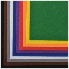 Набор листового фетра (жесткий) IDEAL 1мм 20х30см FLT- HA1 уп.10 листов цв. ассорти