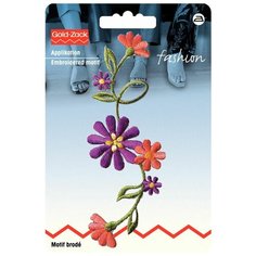 Термоаппликация Гирлянда из цветов, большая, лиловый цв./терракота 926154 Prym