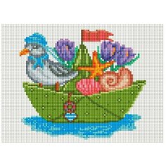 Мозаика на подрамнике 20*25 см Белоснежка 575- ST- S Большое плавание