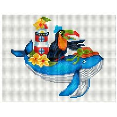 Мозаика на подрамнике 20*25 см Белоснежка 579- ST- S Синий кит