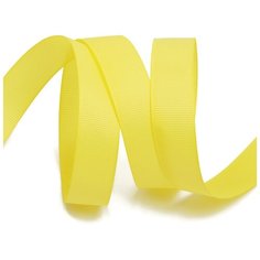 Лента Ideal репсовая в рубчик шир.20мм цв. 640 желтый уп.27,42м