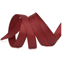 Лента Ideal репсовая в рубчик шир.15мм цв. 260 бордовый уп.27,42м