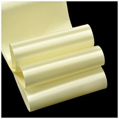 Лента атласная 3 (75мм) цв.3004 св. кремовый IDEAL уп.27,4 м