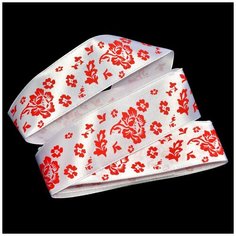 Лента атласная с рисунком TBY. LDA300 шир.38мм уп.10м Ideal